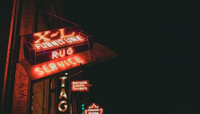 furniture rug service signage